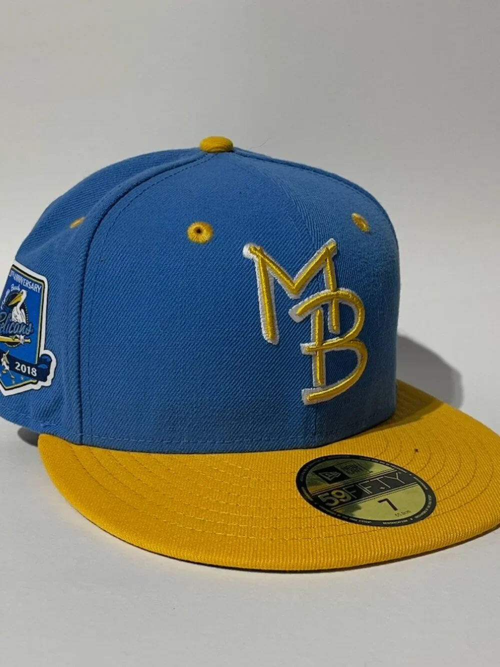 New Era Myrtle Beach Pelicans 59Fifty Fitted Baseball Hat 20th Anniversary 7 NWT